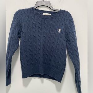Classic Navy Cable Knit Sweater for Kids
